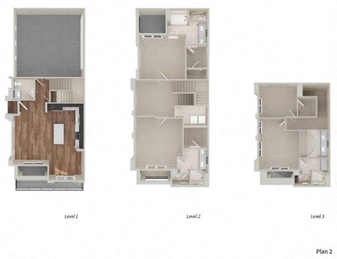 Floor plan for 4 beds, 3.5 baths, 2297 sqft