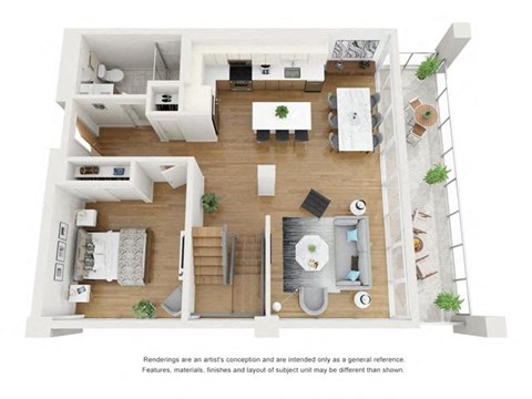Floor plan for 3 beds, 3 baths, 1796 sqft