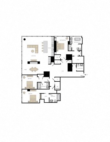Floor plan for 3 beds, 2.5 baths, 3317 sqft