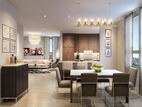 Santa Monica apartment for rent - 2300 Wilshire Dining Kitchen