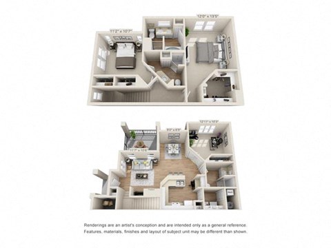 Floor plan for 3 beds, 3 baths, 1465 sqft