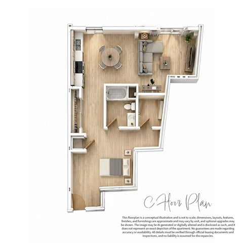 Floor plan for studio, 1 bath, 812 sqft