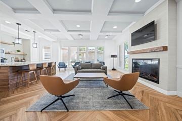 Chandler apartment for rent - a living room with a couch and a fireplace