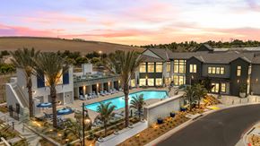 Chula Vista apartment for rent - A luxurious resort with a swimming pool and palm trees.