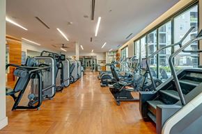 Lakewood apartment for rent - A gym with treadmills and elliptical machines.