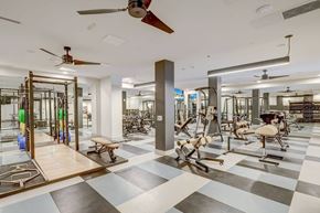 Colorado Springs apartment for rent - Fitness room with machines and free weights