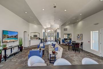 Tempe apartment for rent - a living room with couches and chairs and a table