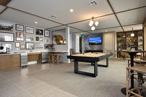 Houston apartment for rent - Game room with billiards table at The Flats at West Alabama Upper Kirby luxury apartments.