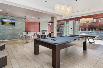 Pool table in clubhouse