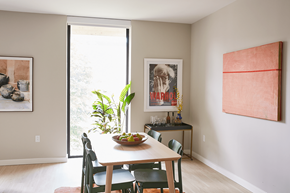 Hyattsville apartment for rent - a dining room with a table and chairs and a window