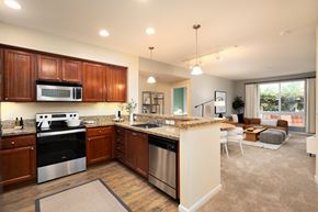 Santa Clara apartment for rent - a kitchen and living room with a counter top