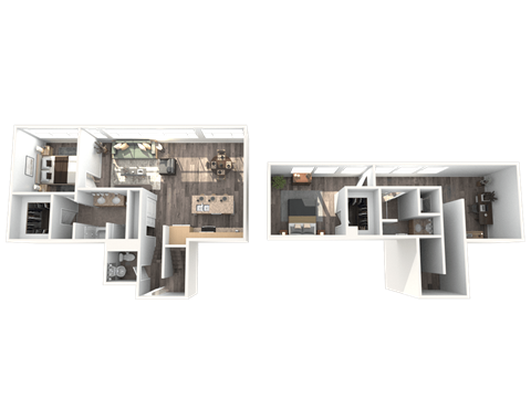 Floor plan for 2 beds, 2 baths, 1857 sqft