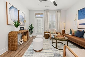 Mooresville apartment for rent - a living room with a couch and a table