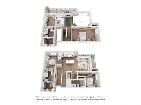 Floor plan for 2 beds, 2 baths, 2337 sqft
