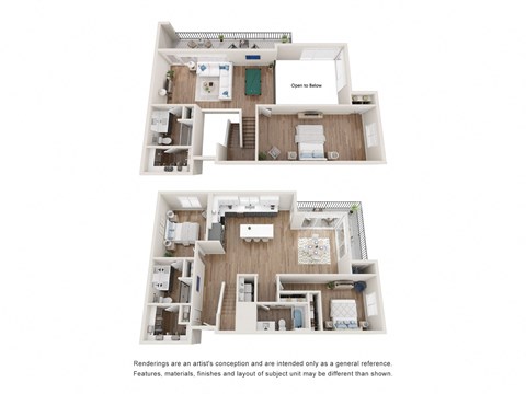 Floor plan for 2 beds, 2 baths, 2632 sqft