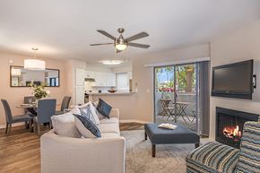 Orlando apartment for rent - Clubroom With Fireplace at Fourteen01, Orlando, FL, 32811
