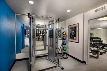 State-of-the-art fitness center with free weights, cardio & strength equipment