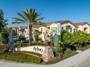San Diego apartment for rent - Exterior property signage at Avino apartments for rent in Carmel Valley, San Diego.