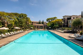 Resort-style pool with sun deck