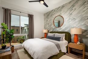 Encinitas apartment for rent - a bedroom with a large bed and a large window