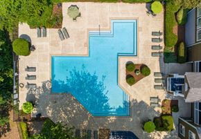 Kennesaw apartment for rent - Top view of pool at Greenhouse Apartments, Kennesaw, GA, 30144