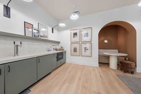 Glendale apartment for rent - Business Center with wooden floors and a white counter top.