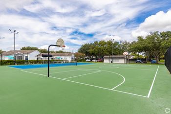 Outdoor sports courts: tennis & basketball