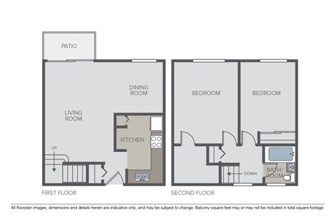 Floor plan for 3 beds, 2 baths, 2100 sqft