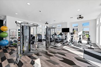 Gym with weight machines
