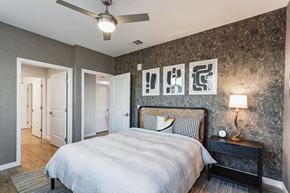 La Mesa apartment for rent - Bedroom with a large bed and a ceiling fan at Array La Mesa, La Mesa