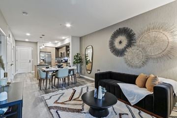 La Mesa apartment for rent - a living room with a couch and a table in front of a kitchen