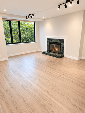 San Francisco apartment for rent - A room with a fireplace and a window.