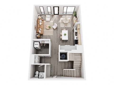 Floor plan for 2 beds, 2.5 baths, 1571 sqft