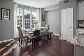 Waldorf apartment for rent - A dining room with a table and chairs.