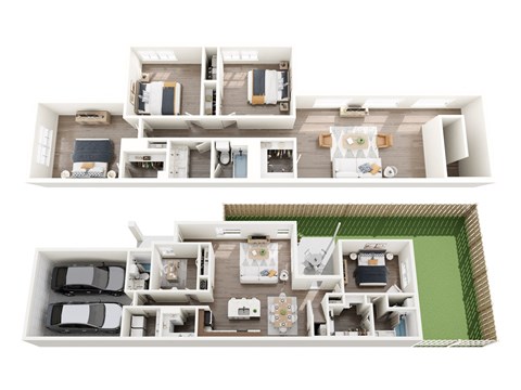 Floor plan for 5 beds, 3 baths, 2480 sqft