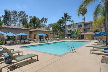 One lagoon-style pool and one lap pool