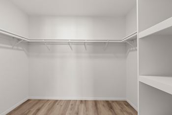 Generous closet space