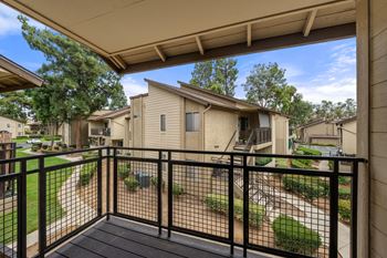 Large private patio and balcony