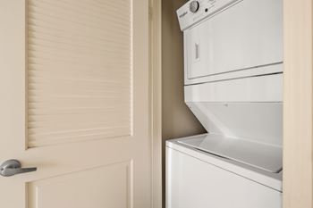 In-home stackable washers and dryers