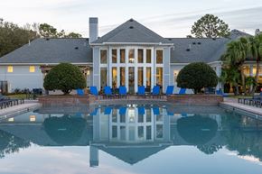 Baton Rouge apartment for rent - Pool at Dusk at Blu on the Boulevard, Baton Rouge