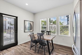 Wood-inspired plank flooring
