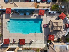 Phoenix apartment for rent - Aerial view of pool at Residences at FortyTwo25 Apartments, Phoenix, Arizona