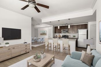 Vinyl plank flooring throughout living spaces
