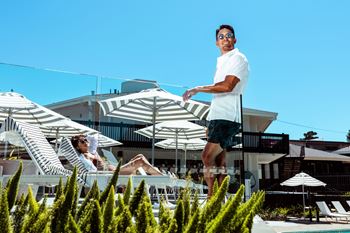 Four swimming pools offering cabana rentals