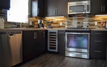 Model unit kitchen at avino