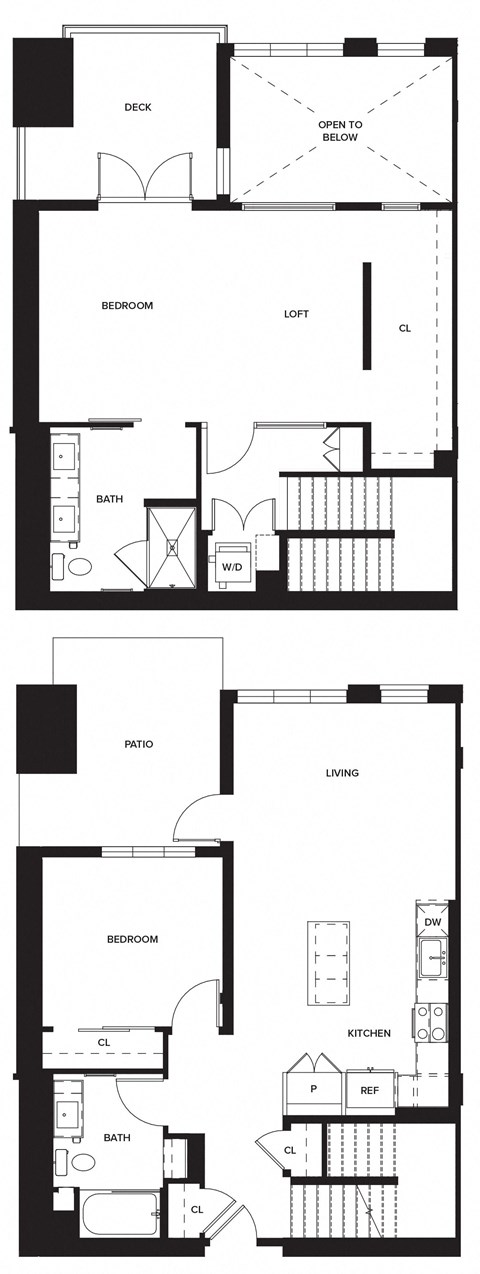 Floor plan for 2 beds, 2 baths, 1485 sqft