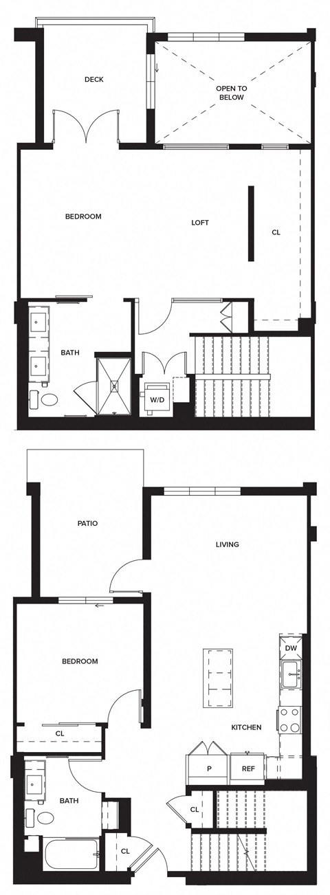 Floor plan for 2 beds, 2 baths, 1720 sqft