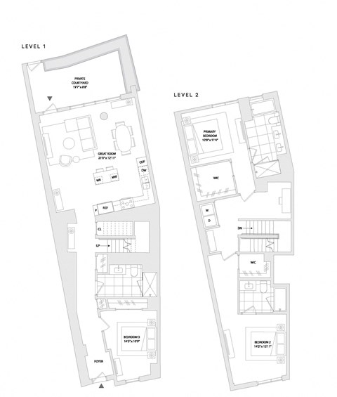 Floor plan for 3 beds, 3 baths, 2263 sqft