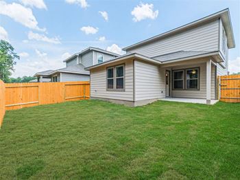 Green space in backyard