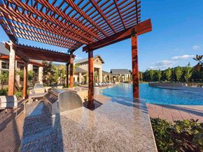New Caney apartment for rent - Pergola overlooking a swimming pool  at The Pointe at Valley Ranch Town Center, Texas, 77357